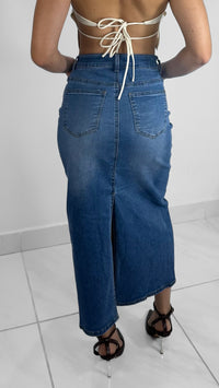 DENIM MAXIFALDA AZUL