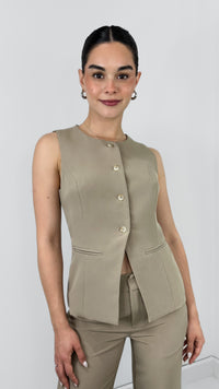 MAXI CHALECO ABERTURA CENTRO MOCHA