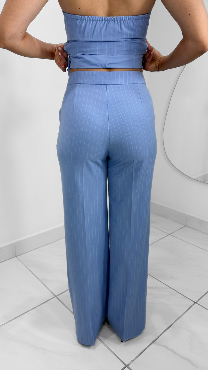 PANTALON RECTO RAYADO BABY BLUE