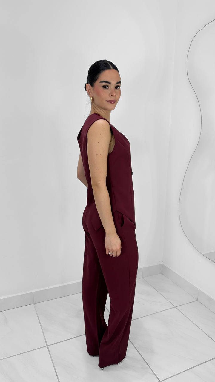 PANTALÓN SASTRE VINO