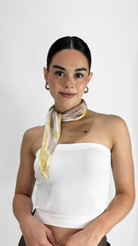 PAÑUELO PLISADO DE SEDA