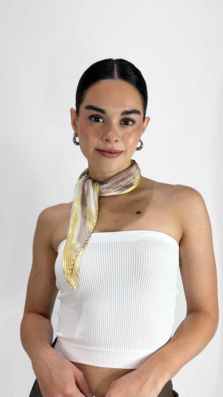 PAÑUELO PLISADO DE SEDA