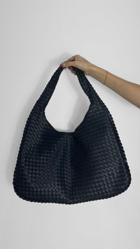 BOLSO GRANDE HOBO TRENZADO NAVY