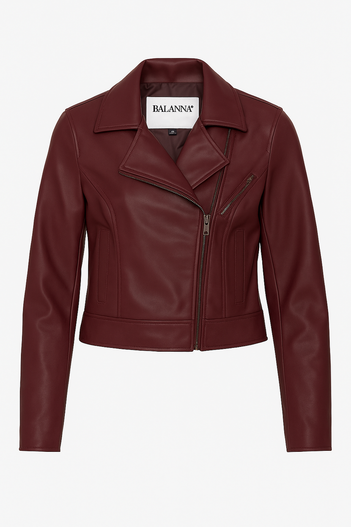 CHAMARRA DE PIEL GENUINA VINO