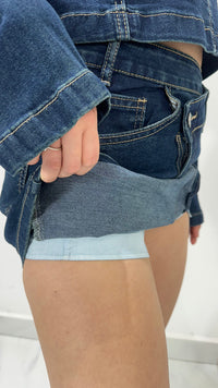 FALDA ASIMÉTRICA DENIM