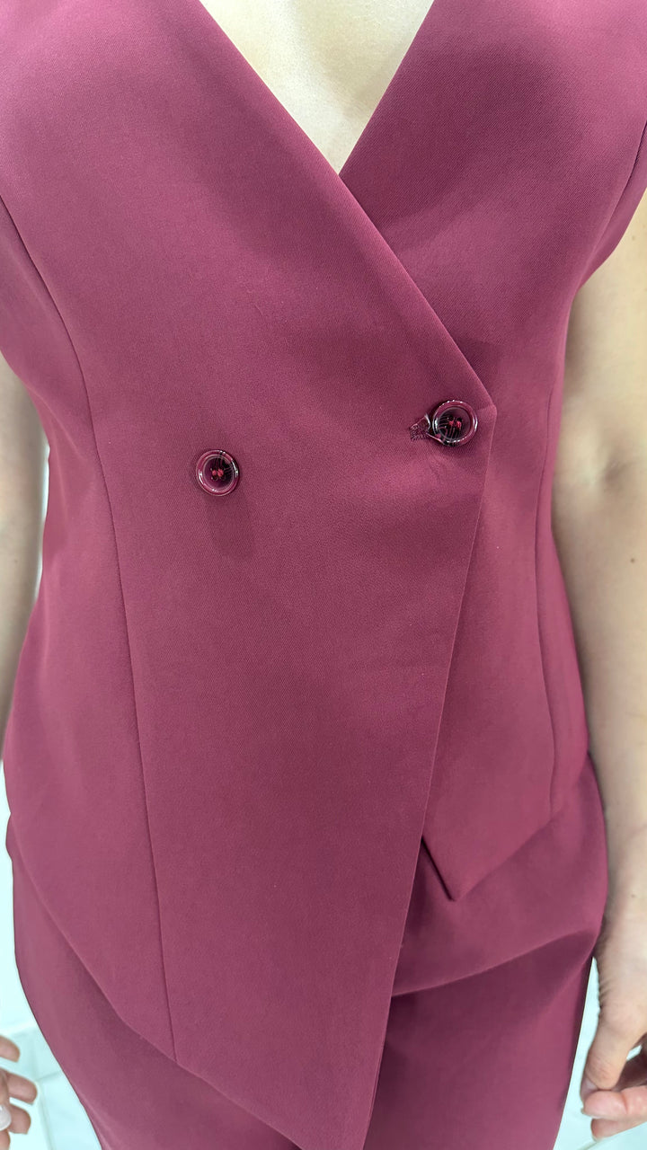 CHALECO VINO CRUZADO