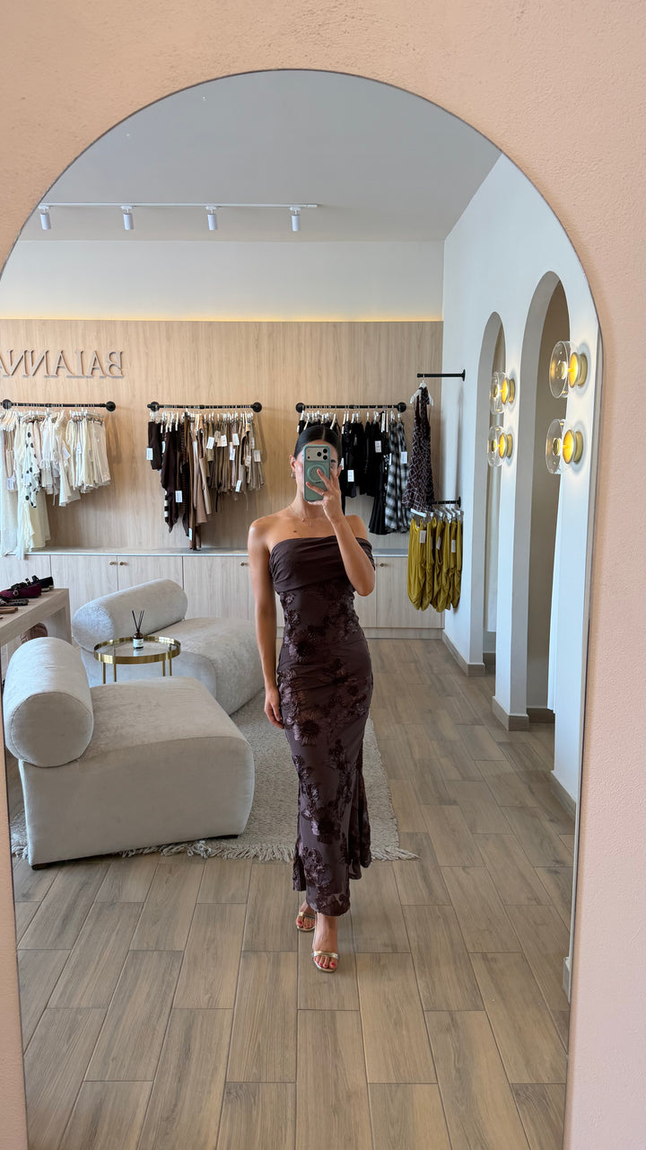 VESTIDO AMÉLIE CAFÉ