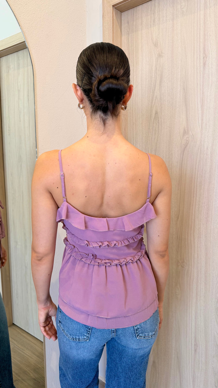 BLUSA HALTER BOHO ROSA