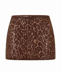 MINI LOW WAIST ANIMAL PRINT SKIRT