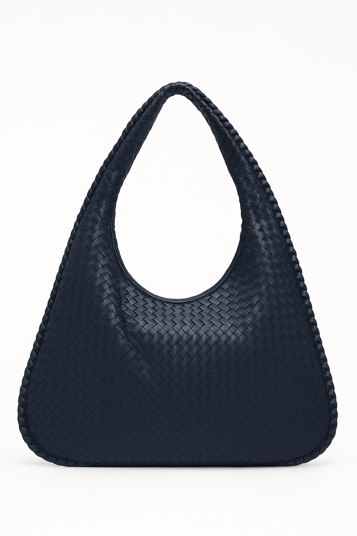 BOLSO GRANDE HOBO TRENZADO NAVY