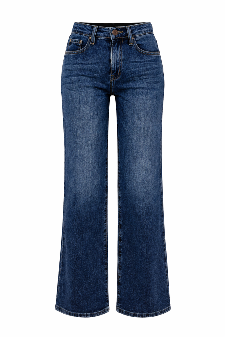 STRAIGHT HIGH WAISTED DENIM JEANS