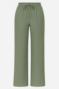 PANTALON FLOWY TIRO MEDIO AJUSTABLE VERDE