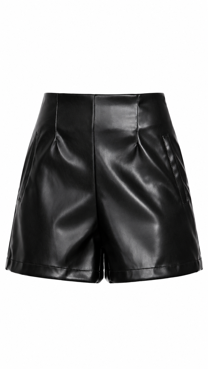 SHORT DE PIEL NEGRO