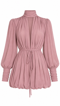 ROMPER DE CHIFFON ROSA PALO