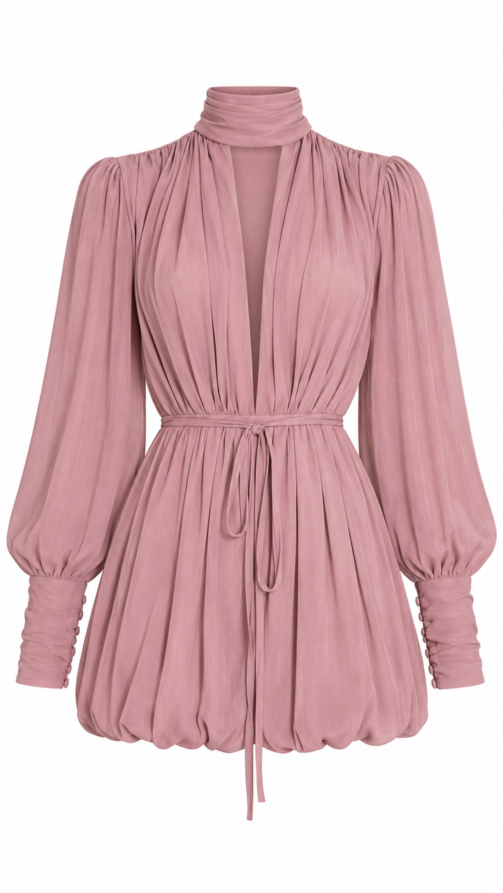 ROMPER DE CHIFFON ROSA PALO