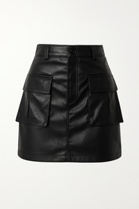 FALDA CARGO CORTA DE PIEL