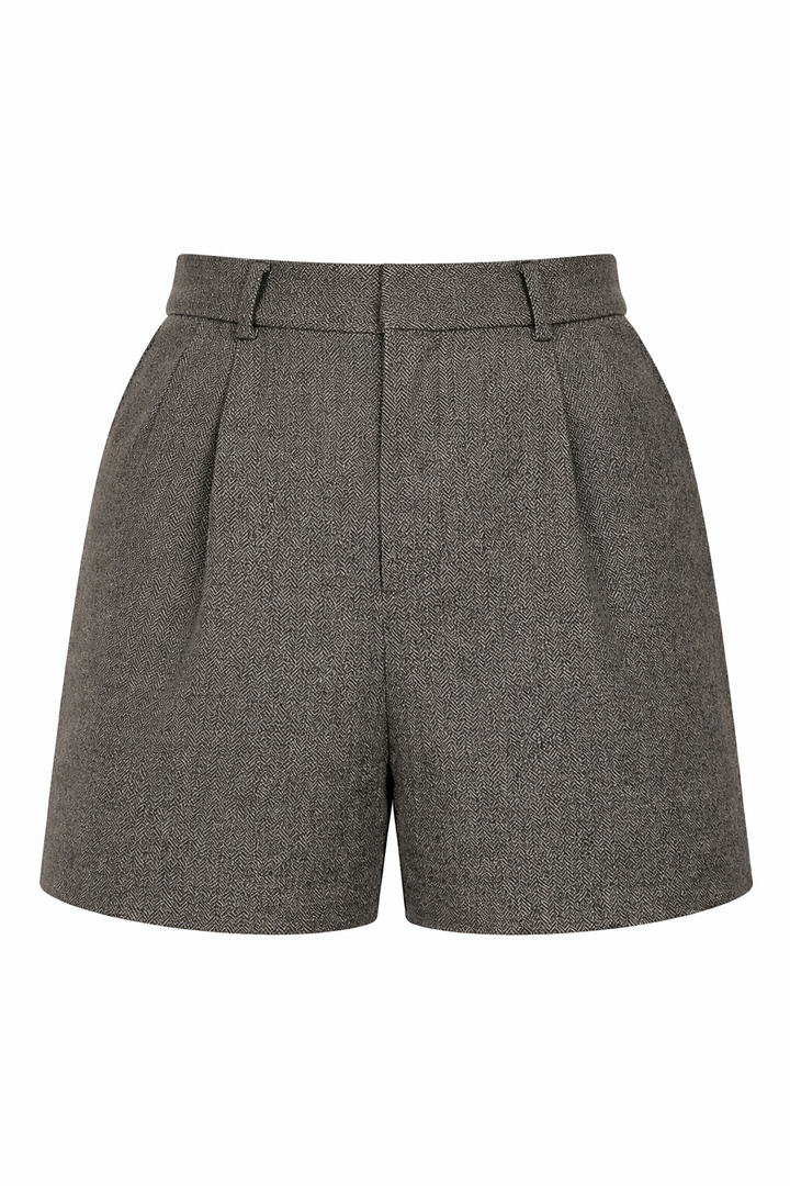 SHORT HIGH WAISTED DARK GREY
