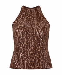 ANIMAL PRINT HALTER TOP