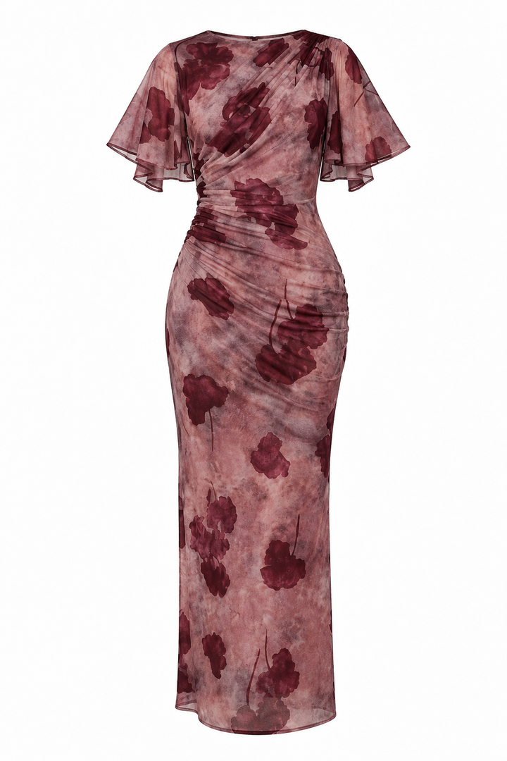 VESTIDO MAXI CON ESPALDA ABIERTA ROSA