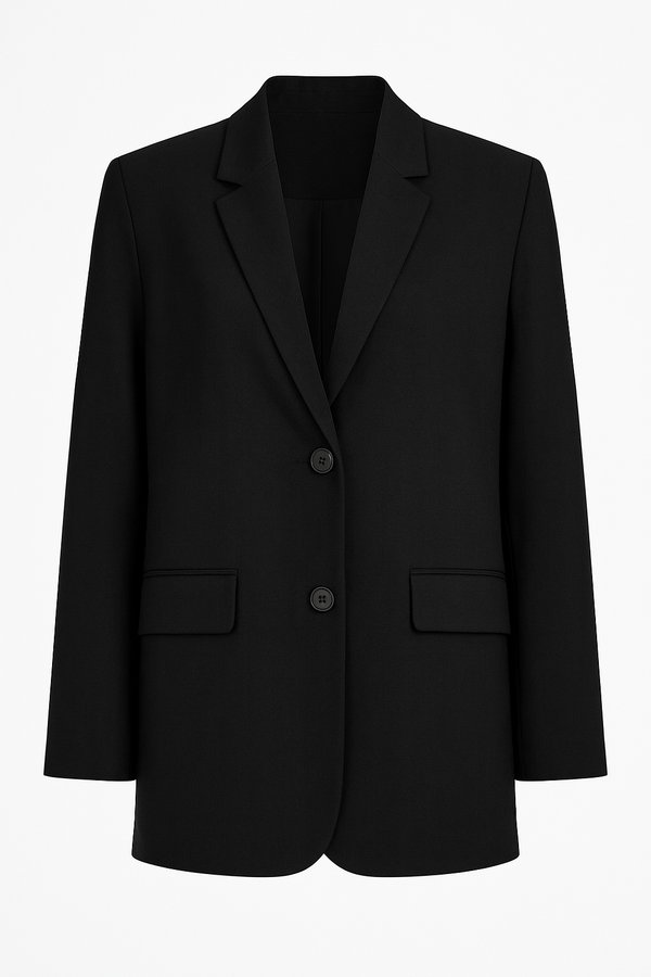BLAZER MANGA LARGA CON BOTONES NEGRO