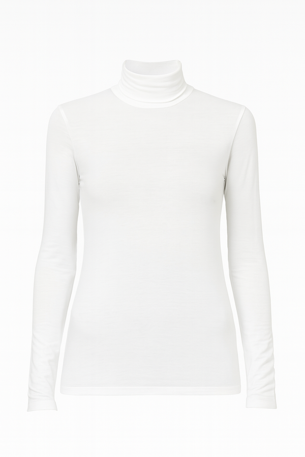 BLUSA CUELLO DE TORTUGA BLANCA