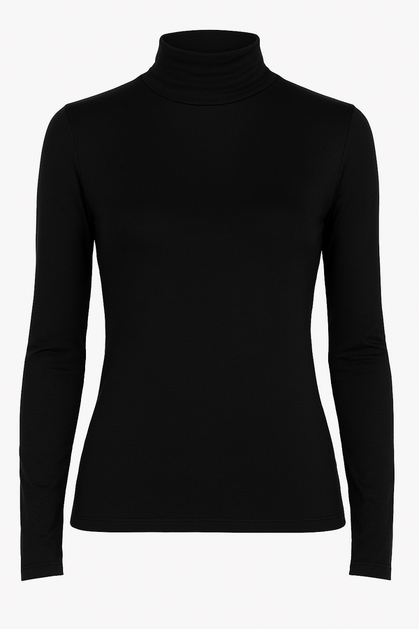 BLUSA CUELLO DE TORTUGA NEGRA