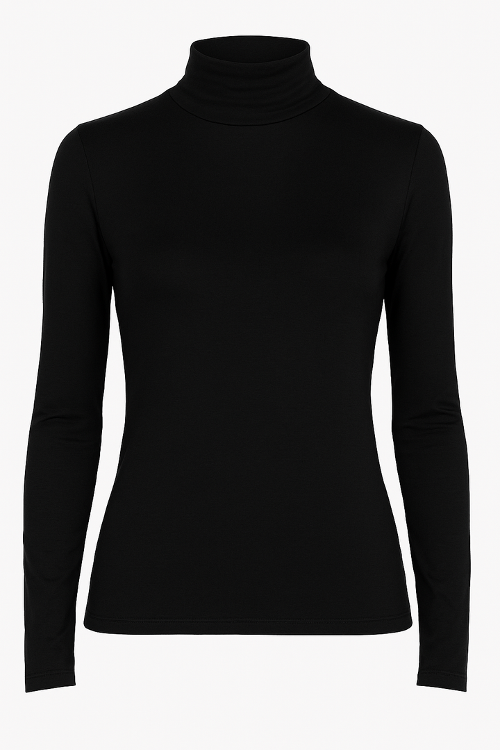 BLUSA CUELLO DE TORTUGA NEGRA