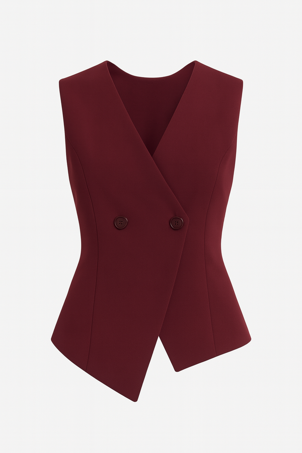 CHALECO VINO CRUZADO