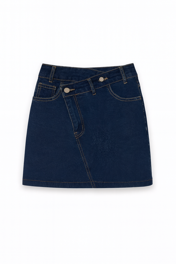 FALDA ASIMÉTRICA DENIM