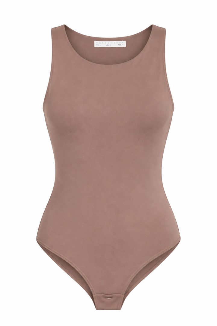 BODYSUIT HALTER MOCHA