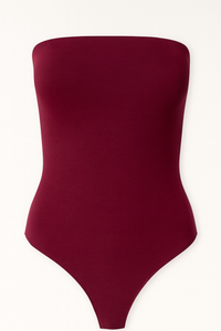BODYSUIT STRAPLESS BURGUNDY