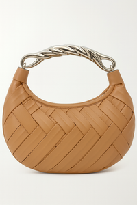 BOLSO DE MANO TEJIDO CON AGARRADERA DE METAL