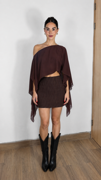 BLUSA PONCHO CHOCOLATE