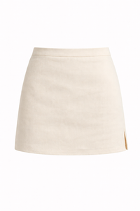 FALDA SHORT LOW WAIST CREMA