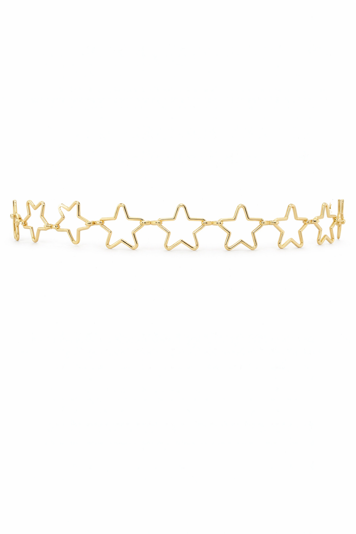 CINTURÓN CADENA DE ESTRELLAS DORADO