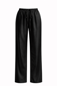 PANTALÓN ANCHO DE SATÍN NEGRO