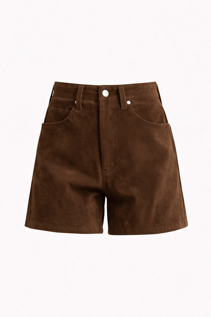 SHORT CORTO SUEDE CAFE