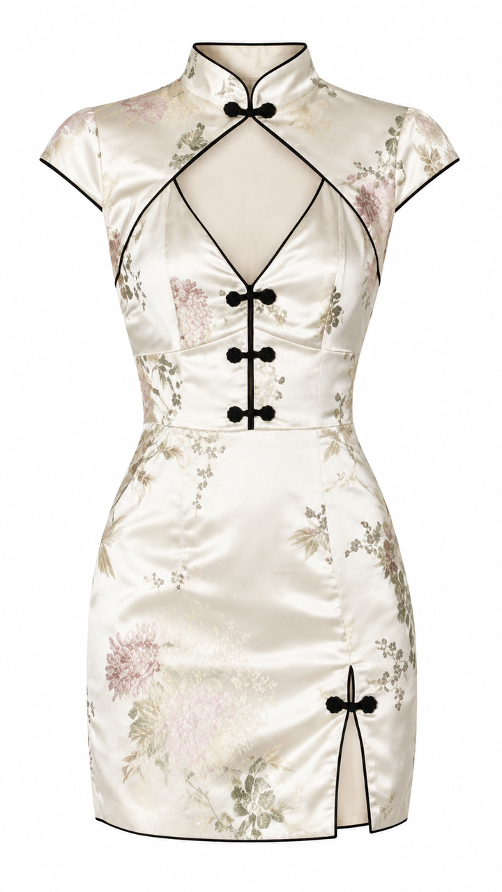 VESTIDO MINI ESTILO ORIENTAL PERLA